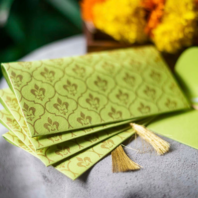 Handcrafted Envelopes - Pack of 5 - Green