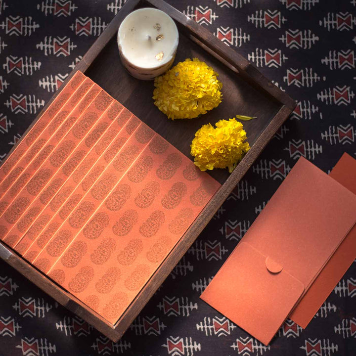 Handcrafted Envelopes - Pack of 10 - Orange