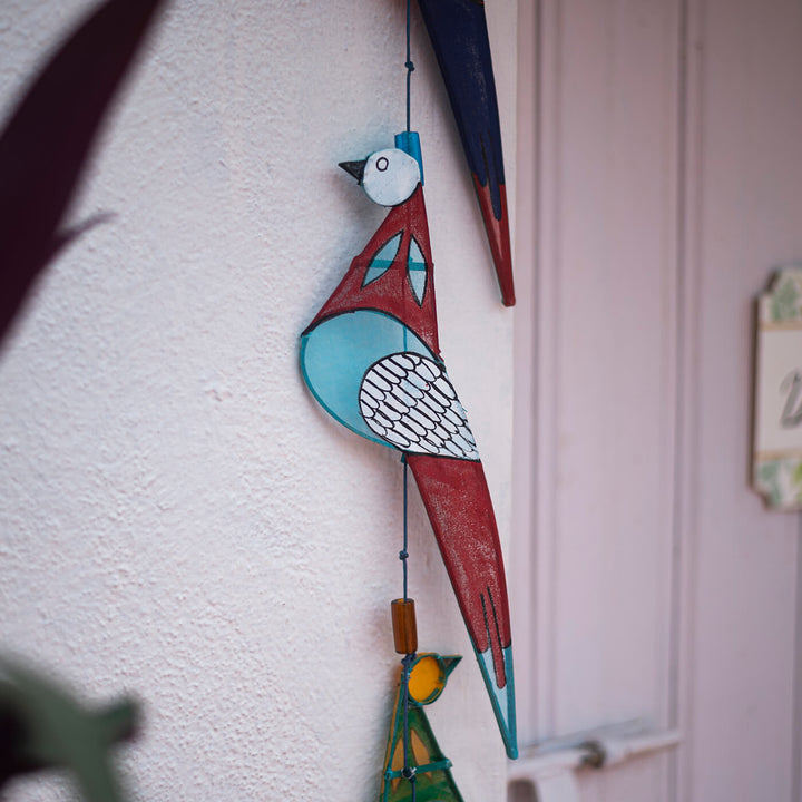 Bird Hangings - Blue, Orange and Green