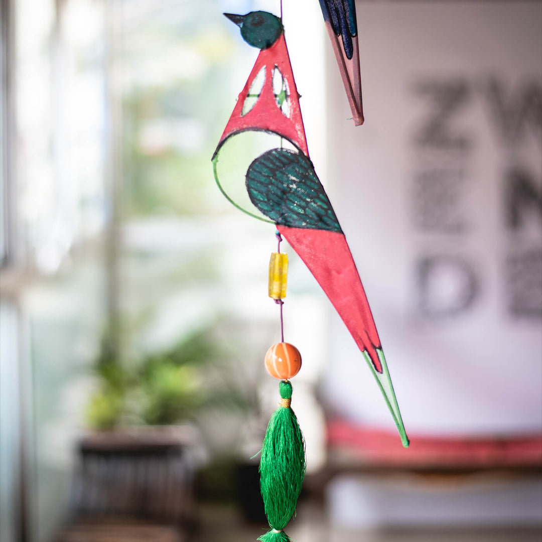 Bird Hangings - Green, Blue and Pink