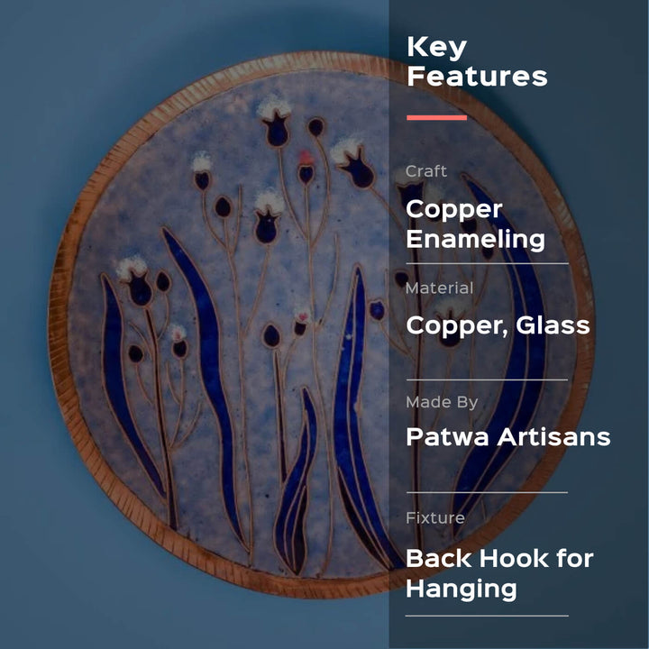 Copper Enamel Wall Plate - Pastels - Emilia - Zwende