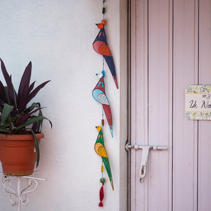 Bird Hangings - Blue, Orange and Green