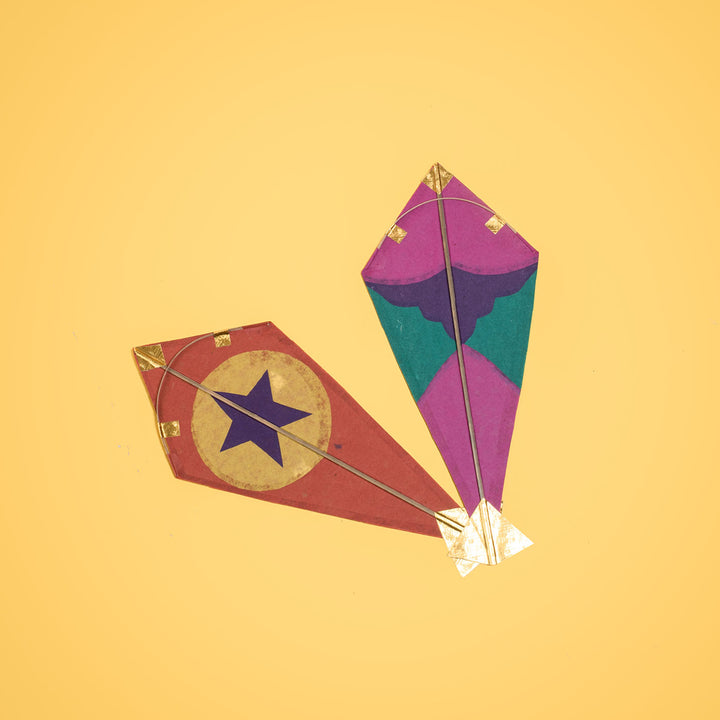 Handmade Paper Kite Bookmarks - (Set of 2)