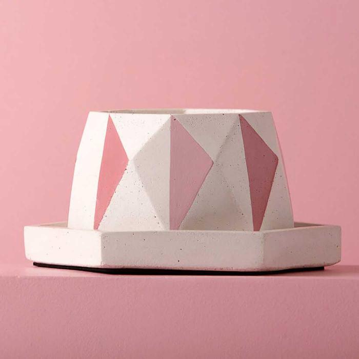 Diamente Kite Invertrix Planter - Pink - Zwende