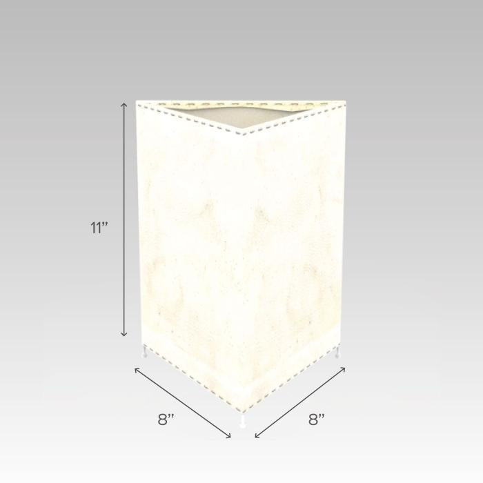 Black & White Marigold Prism Tholu Bommalata Tabletop Lamp | 11 inches