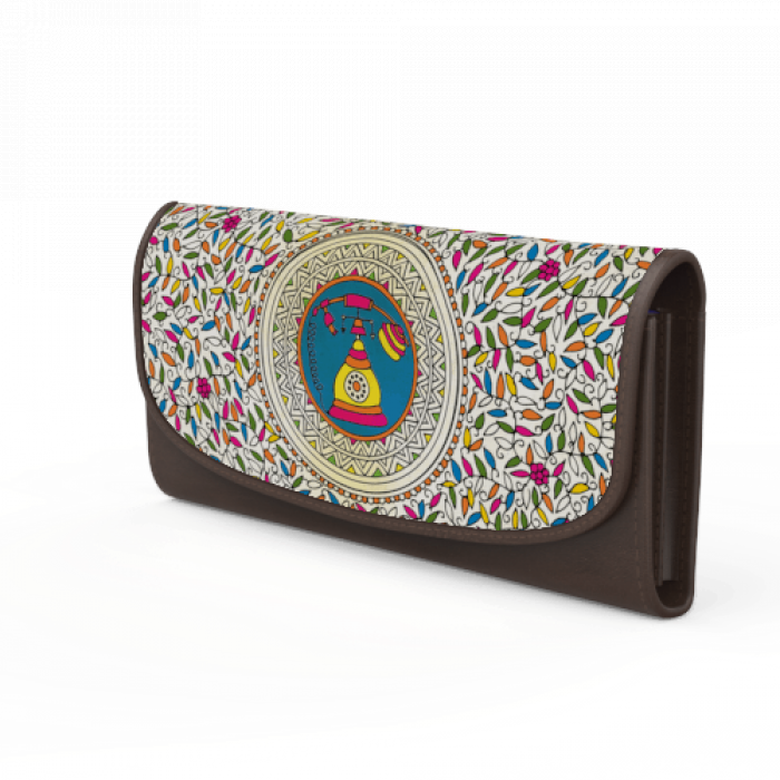 Vintage Phone Women's Wallet in Genuine Leather