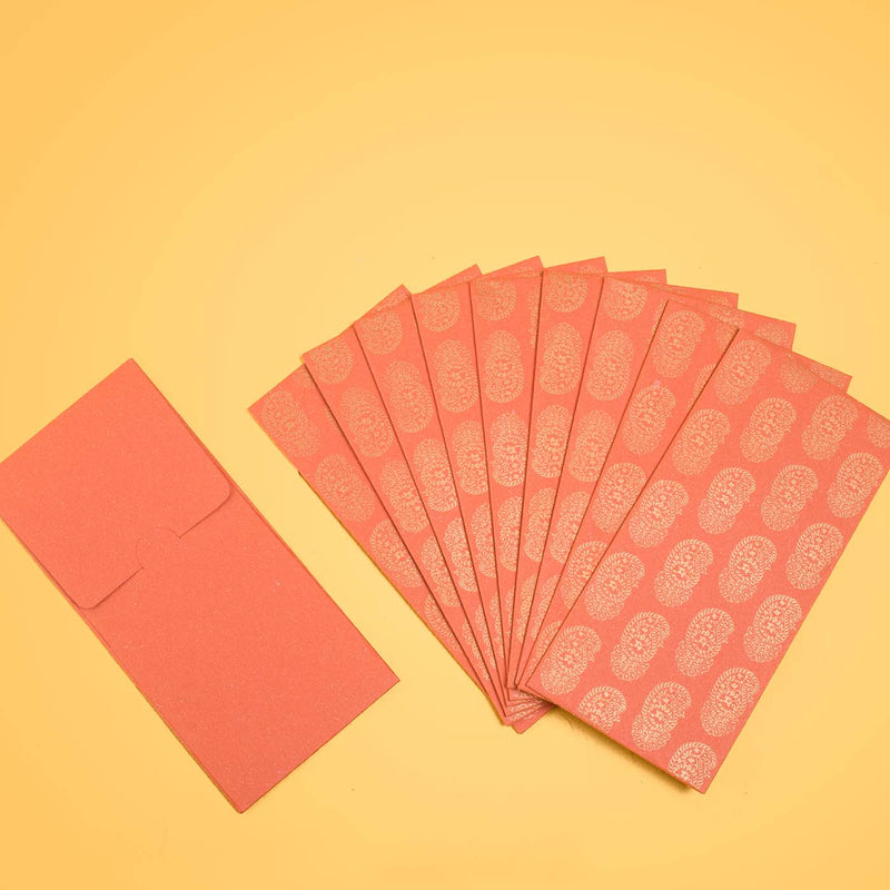 Handcrafted Envelopes - Pack of 10 - Orange