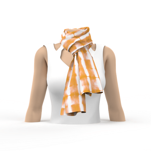 Shibori Stole with line pattern - Zwende