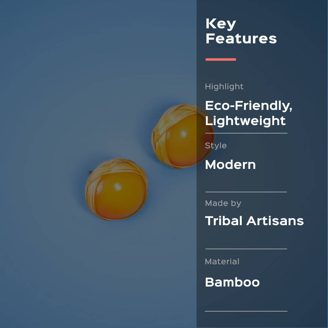 Butti Bamboo Studs - Sunny Yellow
