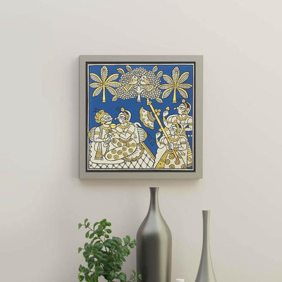 Leisure in garden - Paper Phad Painting 021