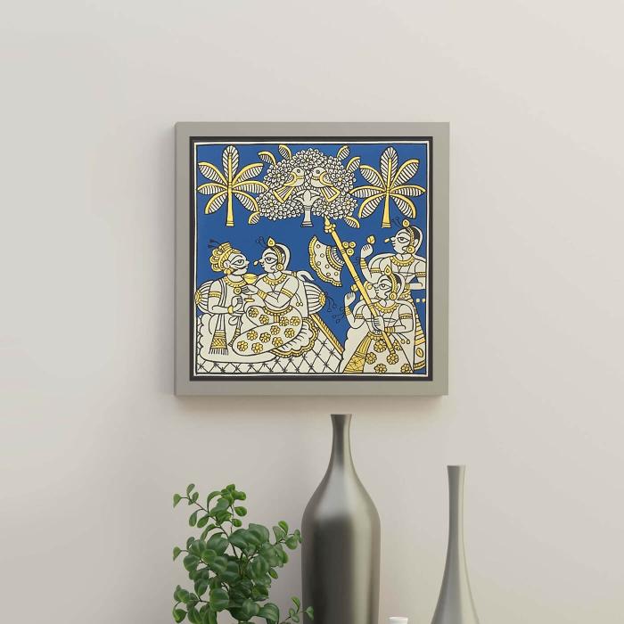 Leisure in garden - Paper Phad Painting 021