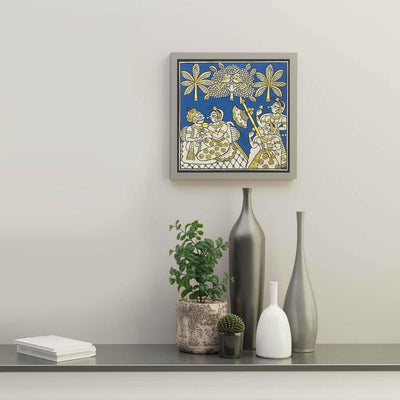 Leisure in garden - Paper Phad Painting 021