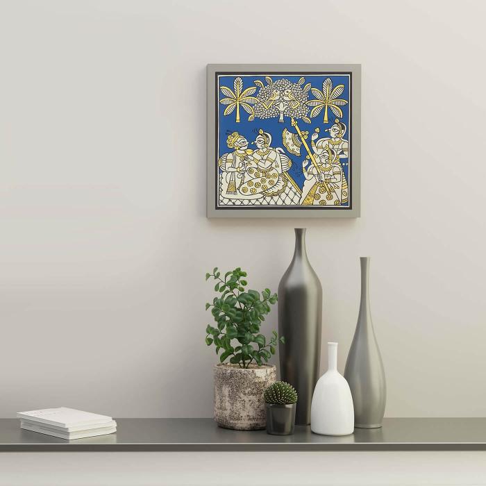 Leisure in garden - Paper Phad Painting 021