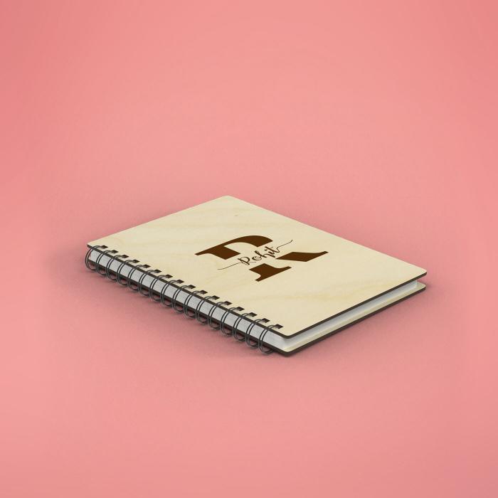 A5 Monogrammed Laser Etched Diary - Letter R