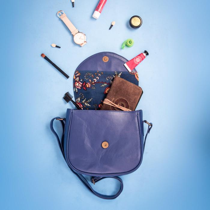 Vintage Phone U Sling Bag in Royal Blue
