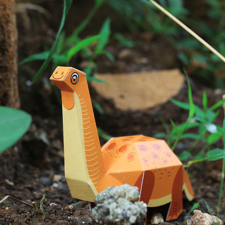 DIY Mini Prehistoric Dinosaurs Paper Craft Kit - Set of 6