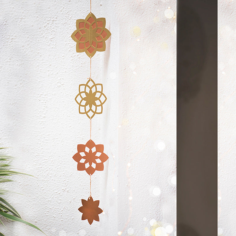 Lotus Meditation Copper Hanging Wall Decor