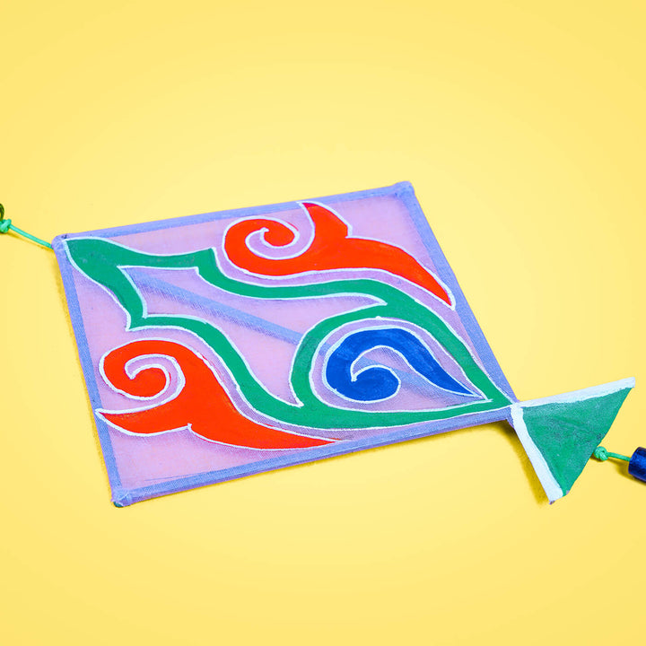Handcrafted Kite Hangings - Blue, White and Orange