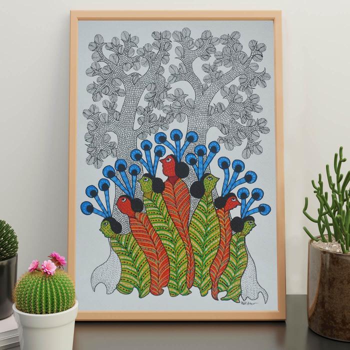 Rural Living - Gond Painting 61 - Zwende