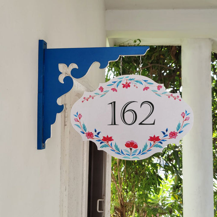 Hand-painted Victorian Double Sided Hanging Nameplate