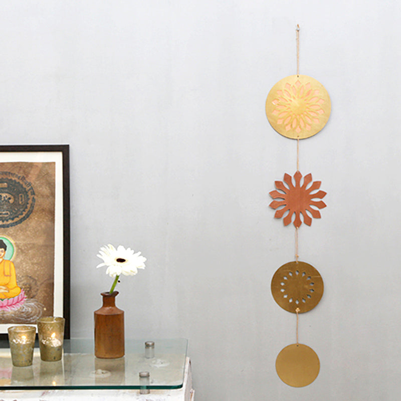 Sunflower Meditation Copper Hanging Wall Decor