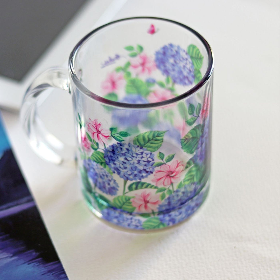 Delicate Printed Glass Mug I 350 ML