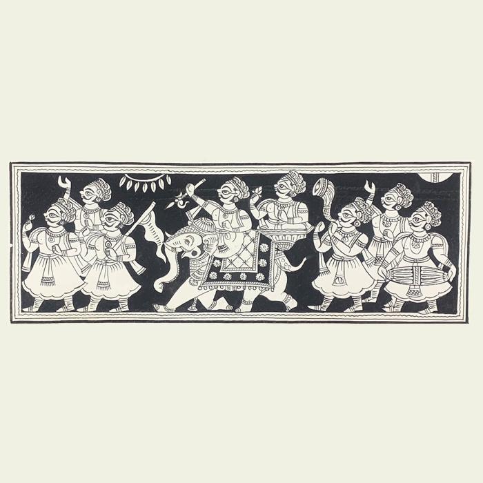 Royal Companions - Paper Phad Painting 017