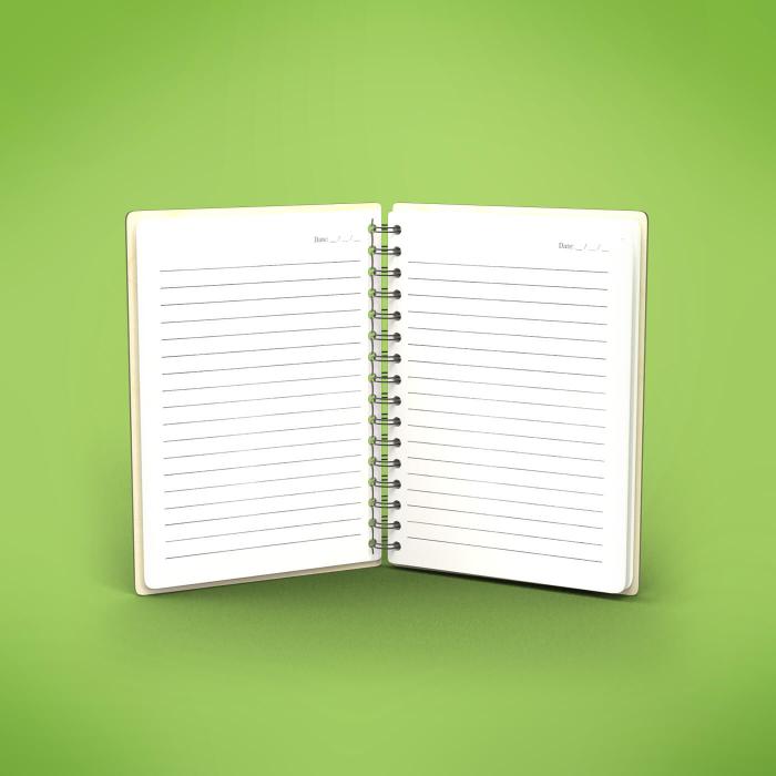 A5 Monogrammed Laser Etched Diary - Letter N