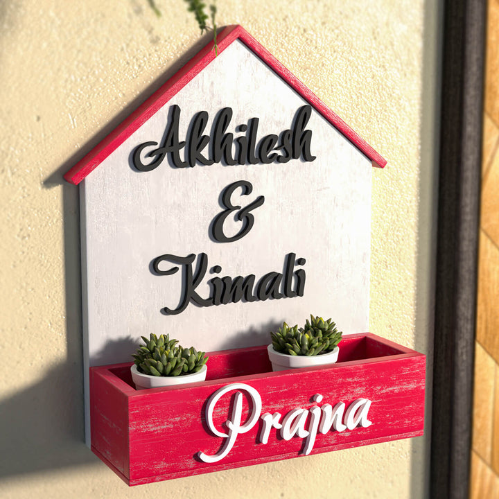 House Shaped Planter Nameboard