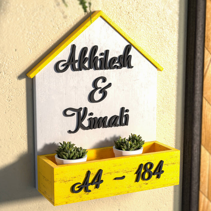 House Shaped Planter Nameboard