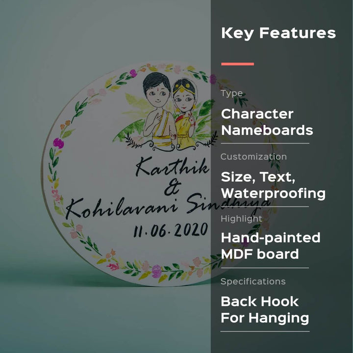 Oval Hand-painted Regional Character Nameboard - Zwende