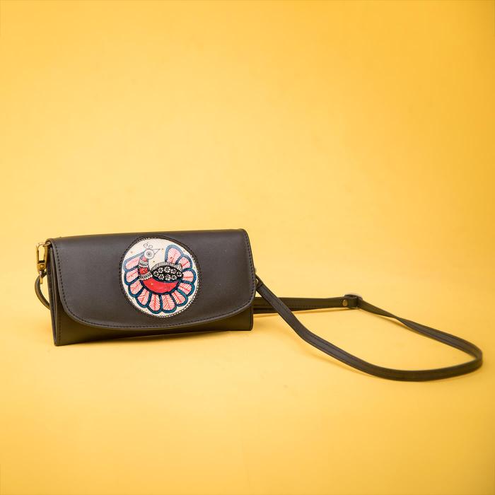 Genuine Leather Peacock Maze Sleek Sling