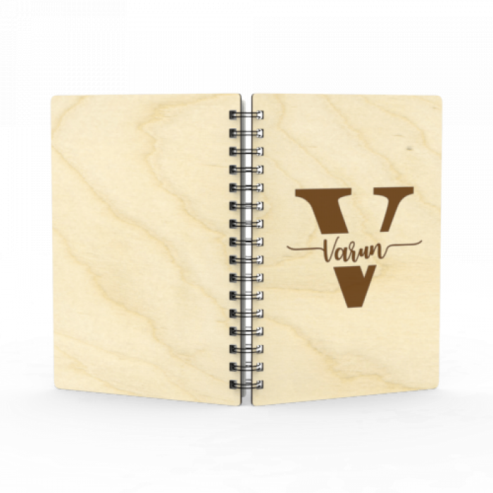 A5 Monogrammed Laser Etched Diary - Letter P