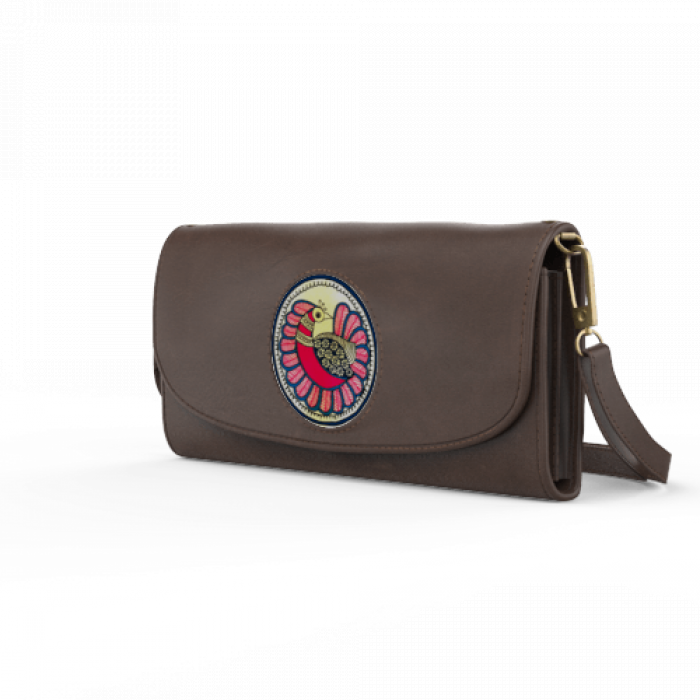 Genuine Leather Peacock Maze Sleek Sling