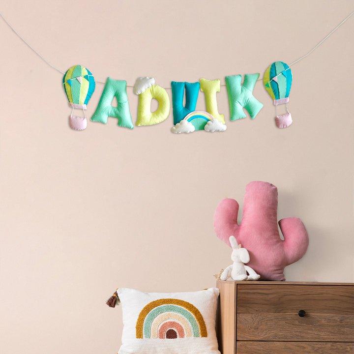 Handmade Personalized Felt Kids Bunting - Hot Air Balloon