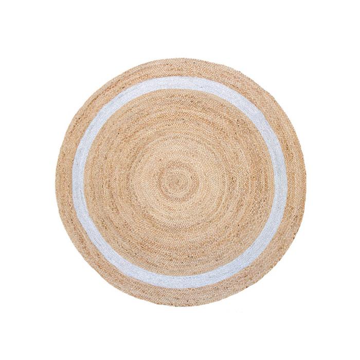 Natural Jute Color Multi Ring Rug - 4 Feet