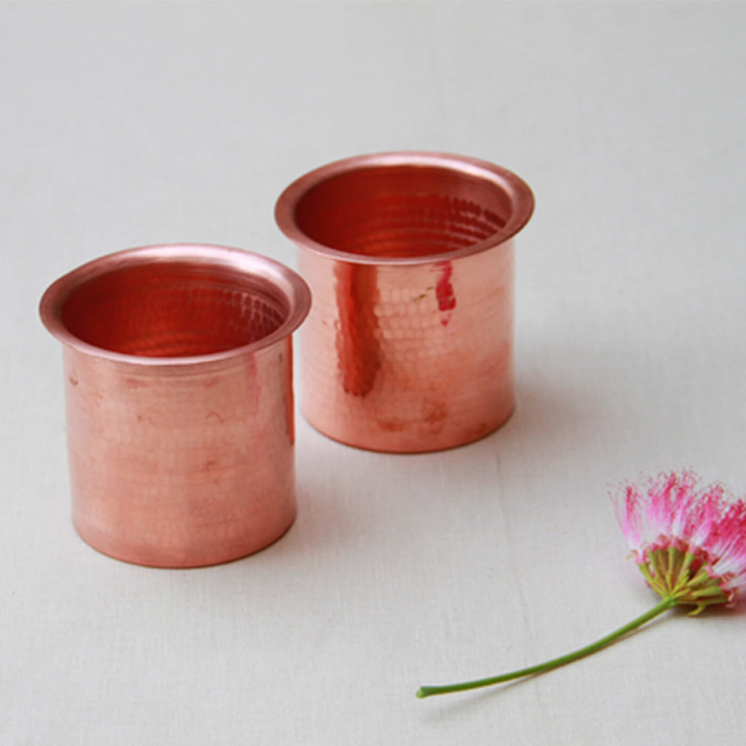 Linear Copper Tumblers - Set of 2