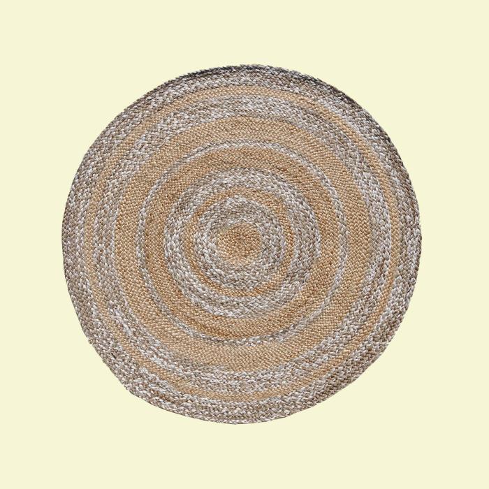 Natural Brown Round Rug - 4 Feet