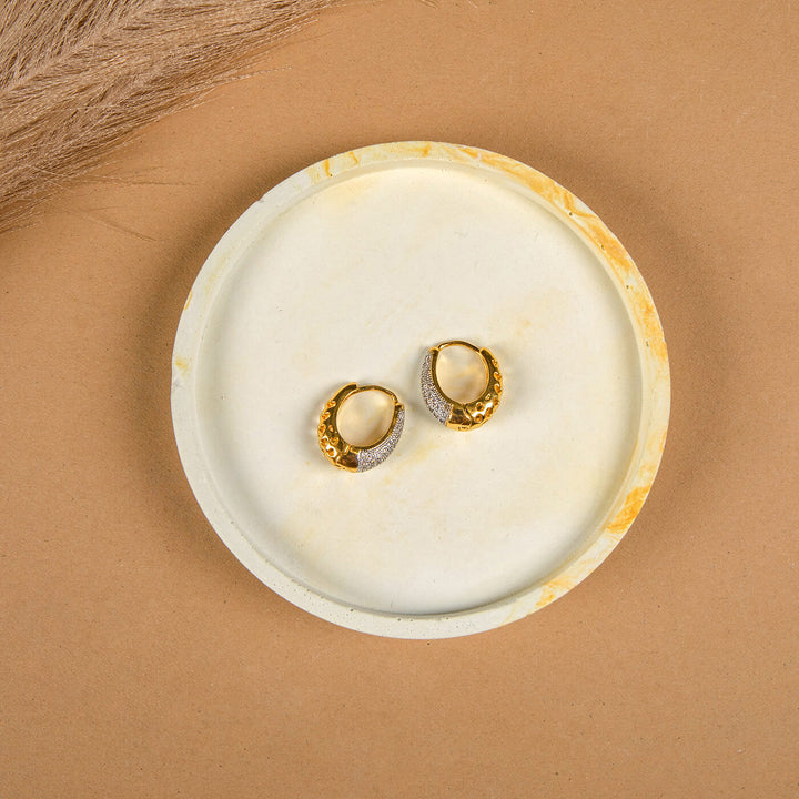 Almond White Marbled Round Concrete Tray