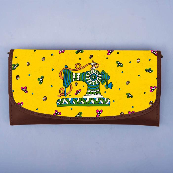 Vintage Sew Wallet in Dark Brown