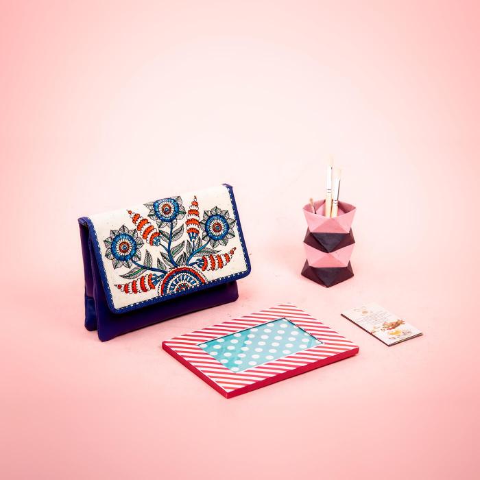 Vibrant Passion Flower Sling Clutch