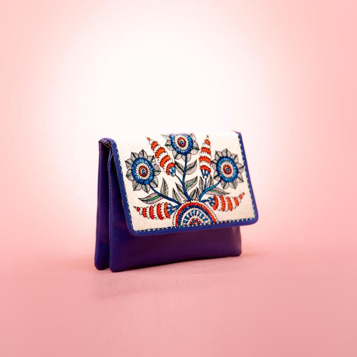 Vibrant Passion Flower Sling Clutch