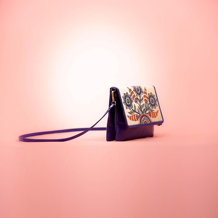 Vibrant Passion Flower Sling Clutch