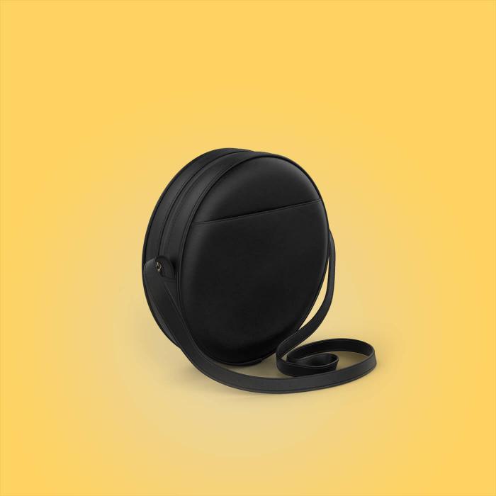 Black Round Sling Bag