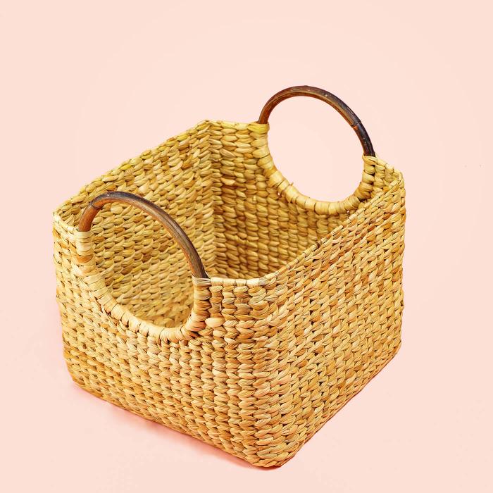 Kauna Organizer Basket with Cane Handles