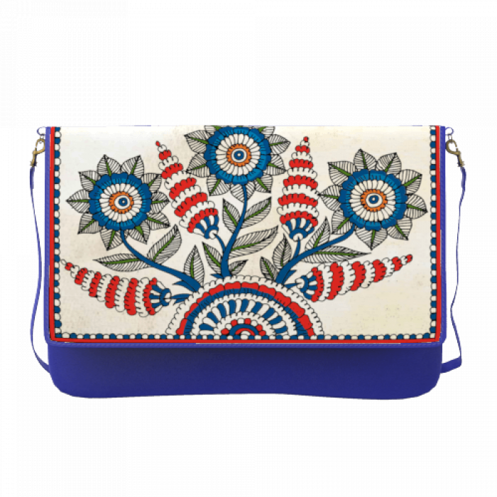 Vibrant Passion Flower Sling Clutch