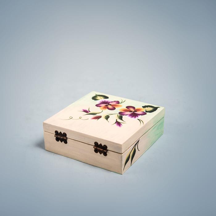 Personalized One Stroke Art Jewellery Box with Mirror