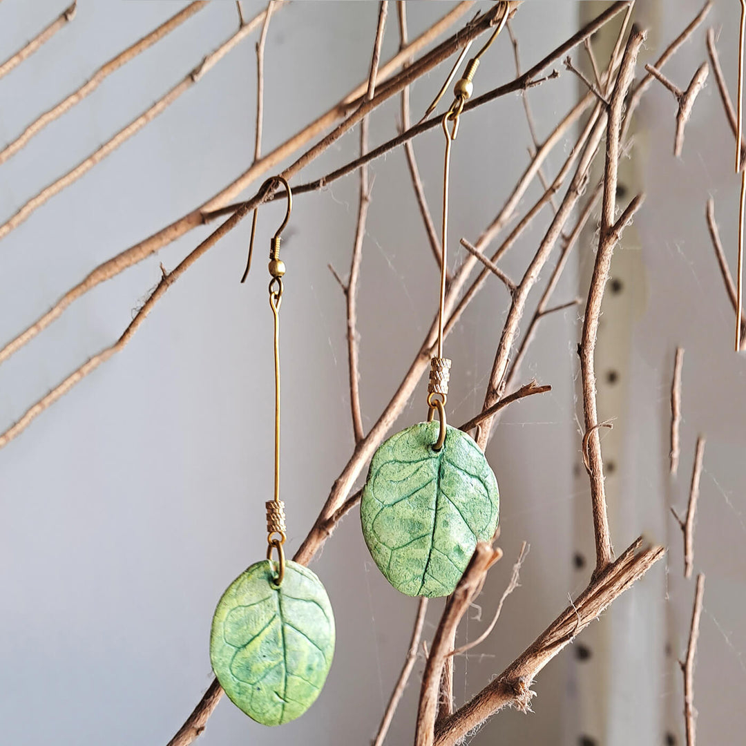 Paper Mache Jasmine Leaf Dangler