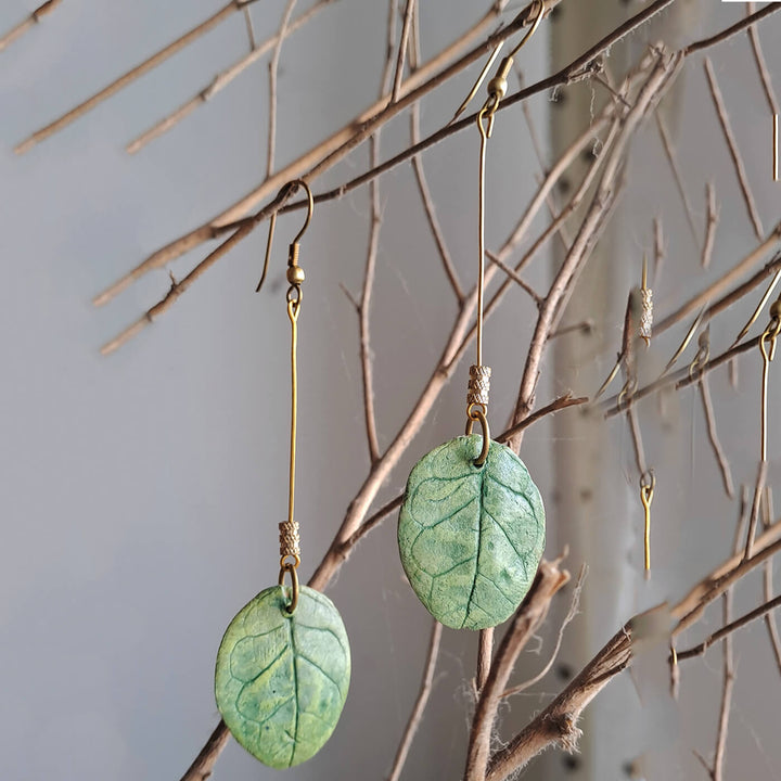 Paper Mache Jasmine Leaf Dangler