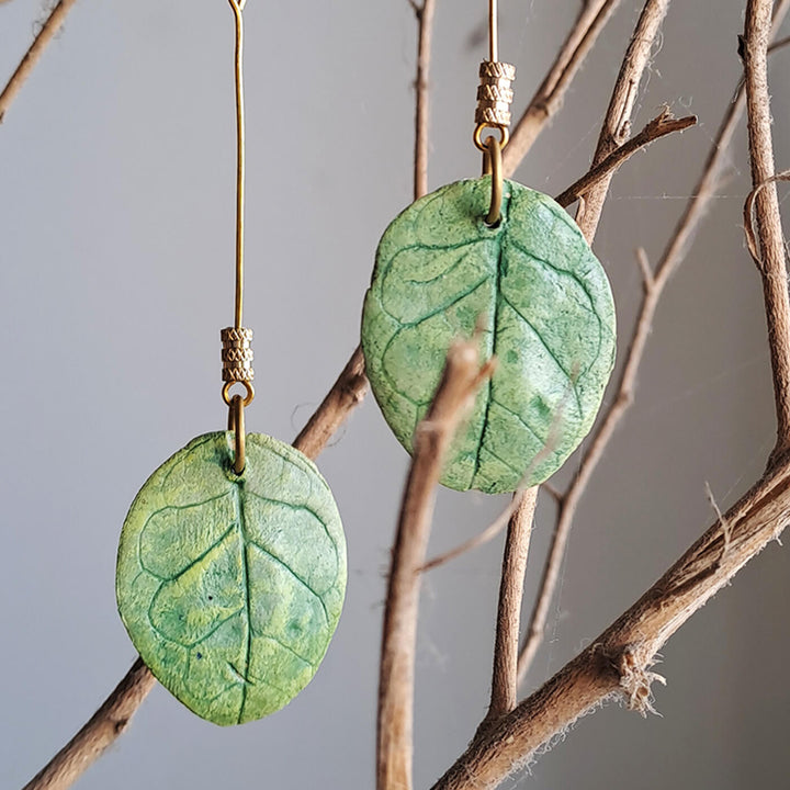 Paper Mache Jasmine Leaf Dangler